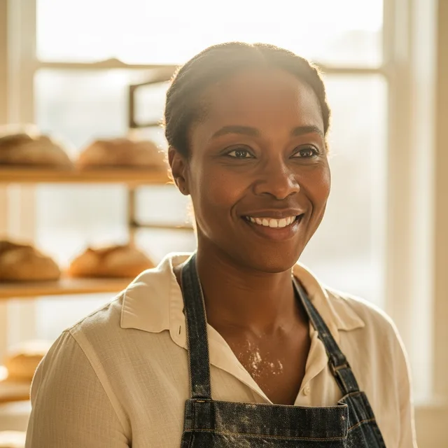 Maya Thompson, owner of Brookline Loaf & Crumb